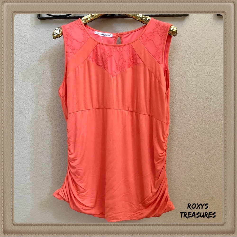 Maurices Sleeveless Lace Overlay Top
